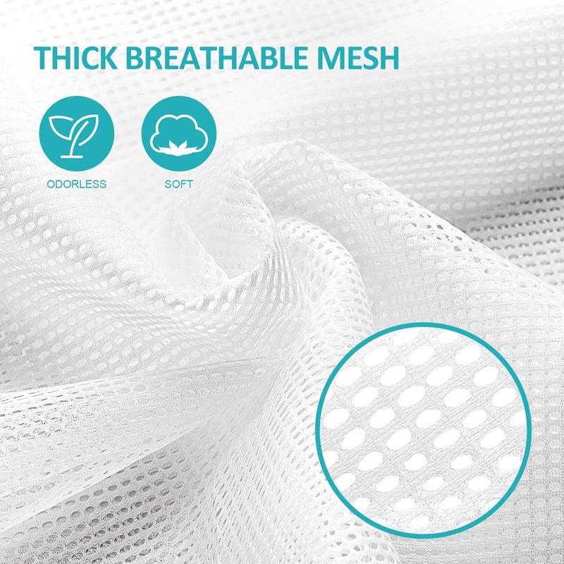 Dalykate Laundry Bags, Mesh Heavy Duty 24" x 36" with Drawstring Closure, 3-Pack, White - Image 2